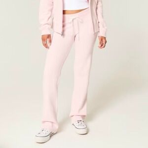 Hollister Pink Flare Sweatpants Gilly Hicks Loungewear XS Short NEW